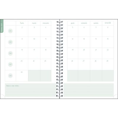 Agenda de bureau Gomargu 21S spiralé - 1 semaine sur 1 page - 15 x 21 cm - Au top - Exacompta