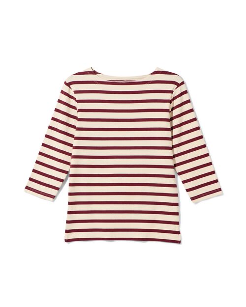 t-shirt femme col bateau bordeaux