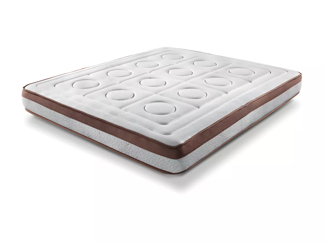 Matelas 90X190 extradoux 7 zones à mémoire de forme 21 cm - Toscana Deluxe - équilibré - Literie confort