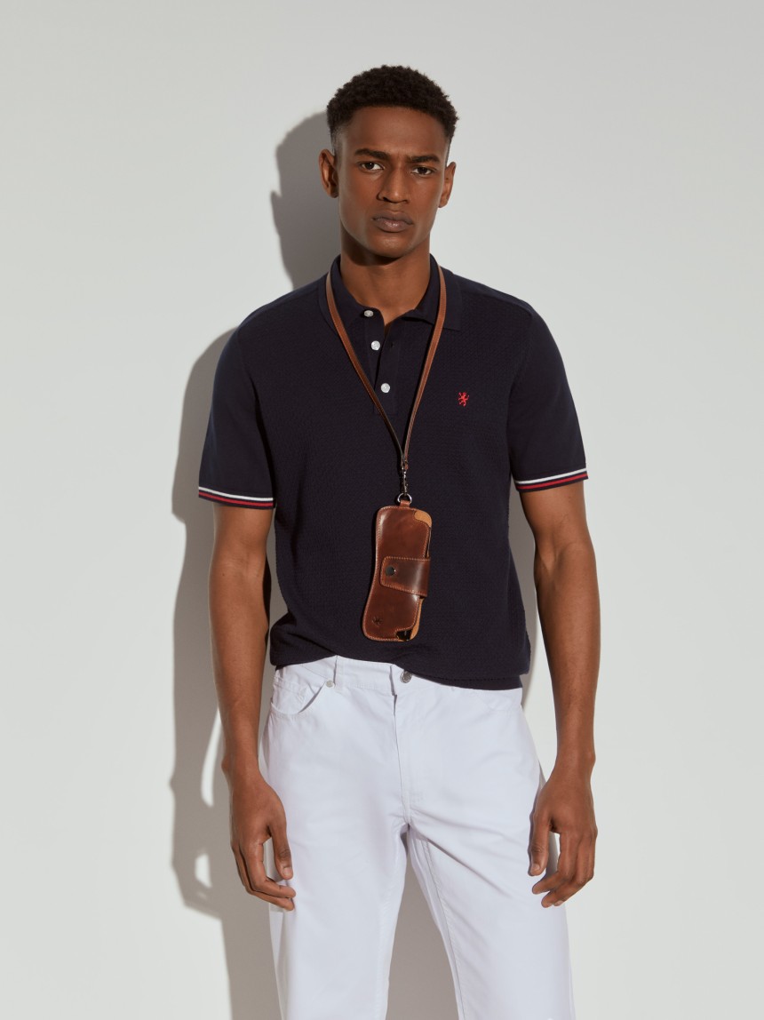Calças regular fit com cinco bolsos