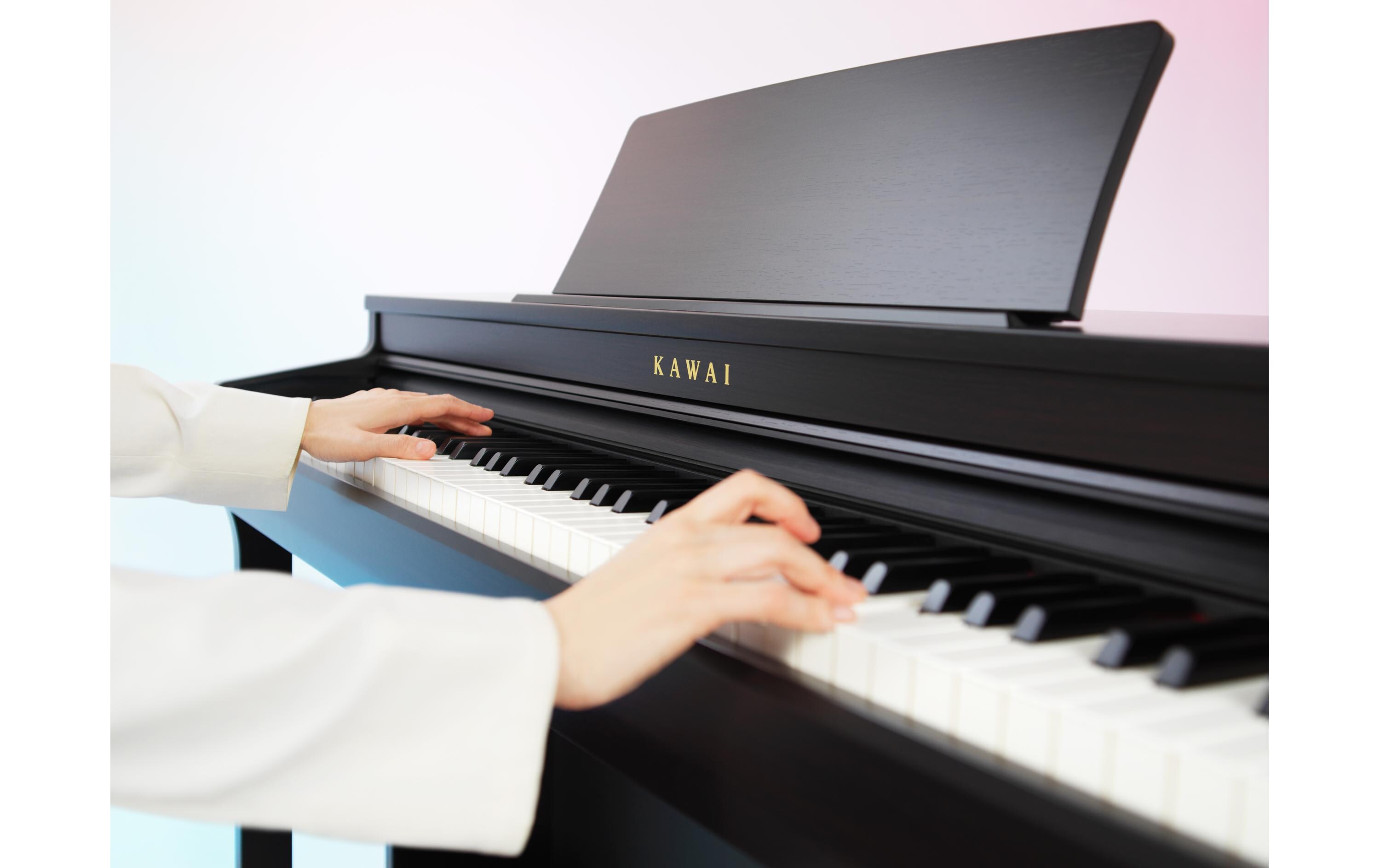 E-Piano CN-201 – Rosenholz<br>Digitalpiano mit Bluetooth-MIDI-Konnektivität und integrierten Lern- und Aufnahmefunktionen