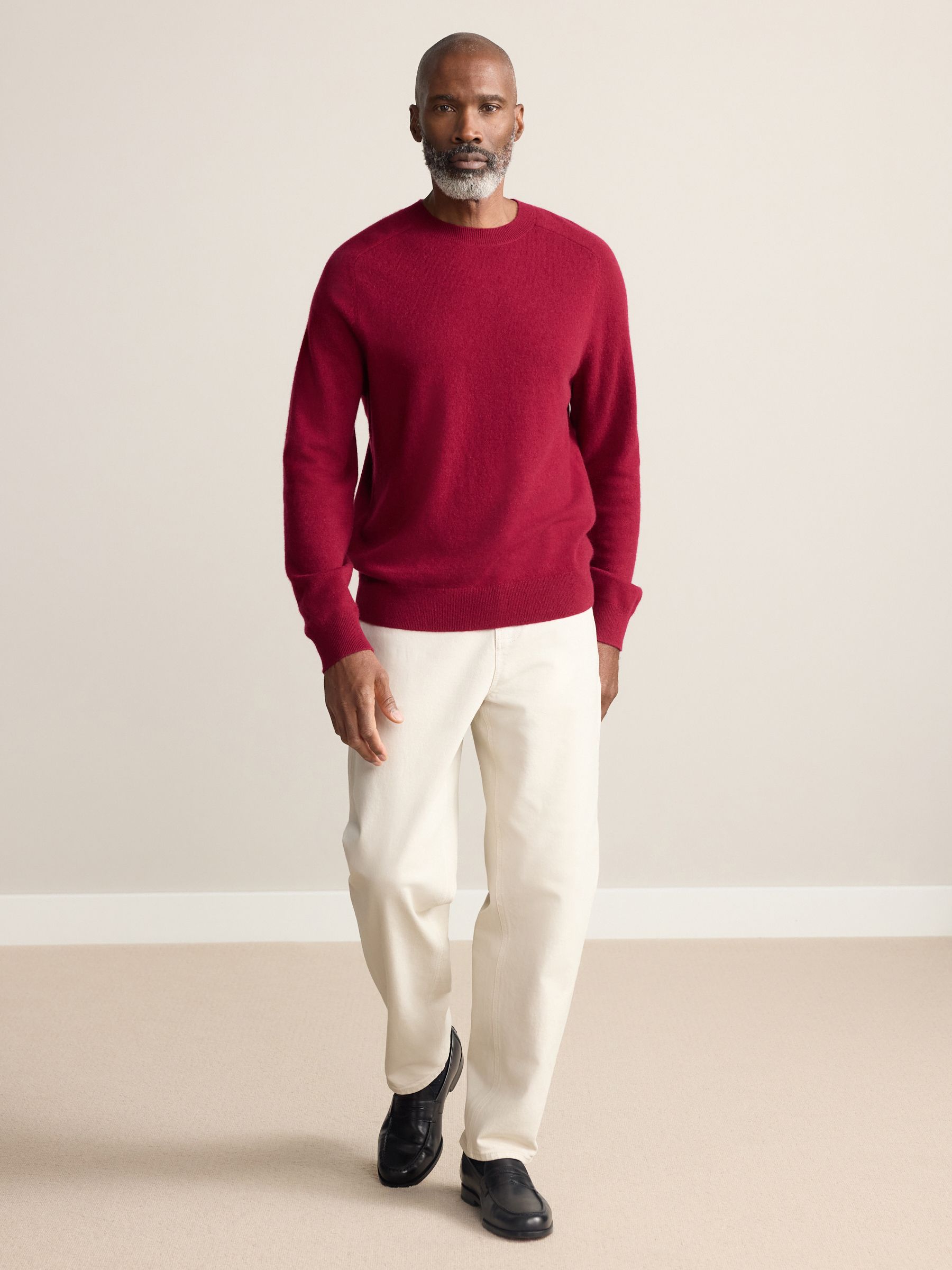 Rood - Regular Fit Signature 100% Cashmere Crew Neck Jumper