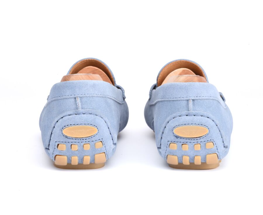 Mocassin été homme cuir Velours Bleu Ciel - FERGUSON