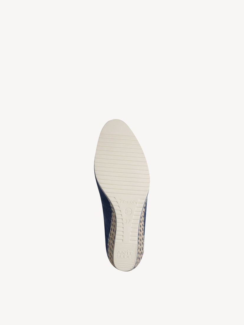 Leren Sleehakpumps - blauw