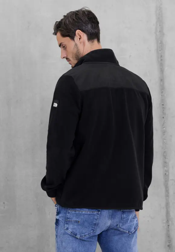 Fleece Cardigan - Black