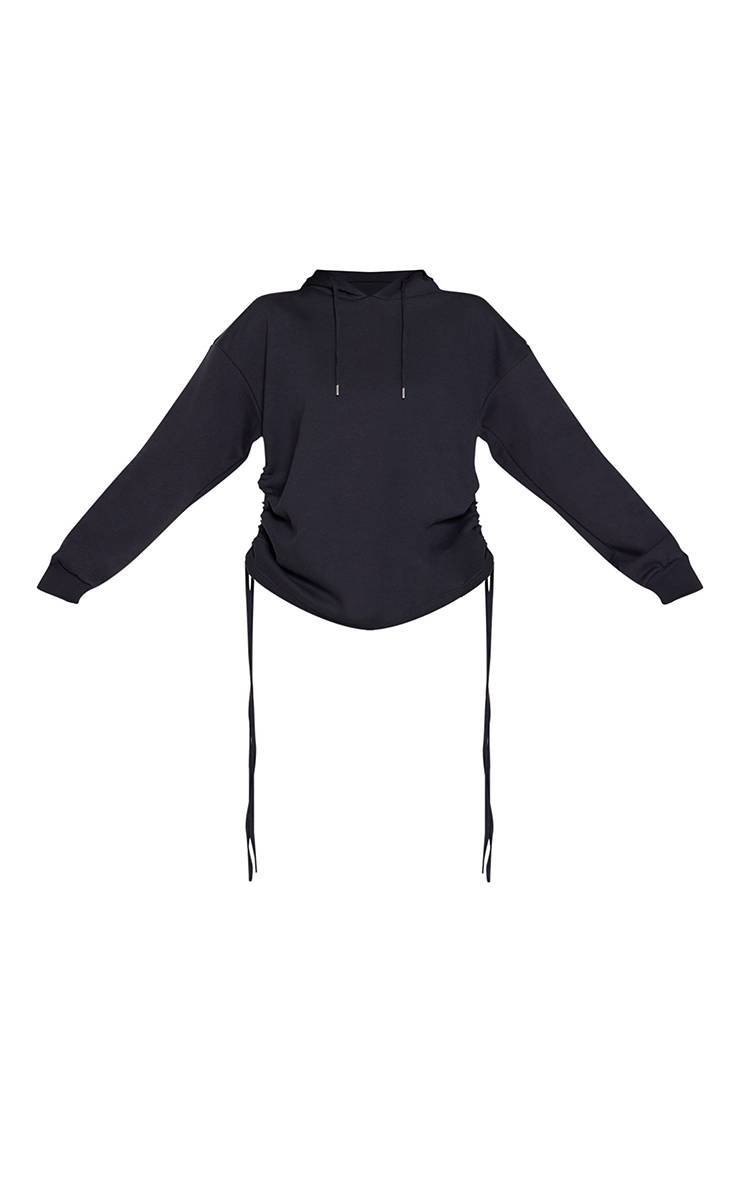 Bleu Marine Sweat À Casynthétiqueche Oversize Avec Fronces Latérales