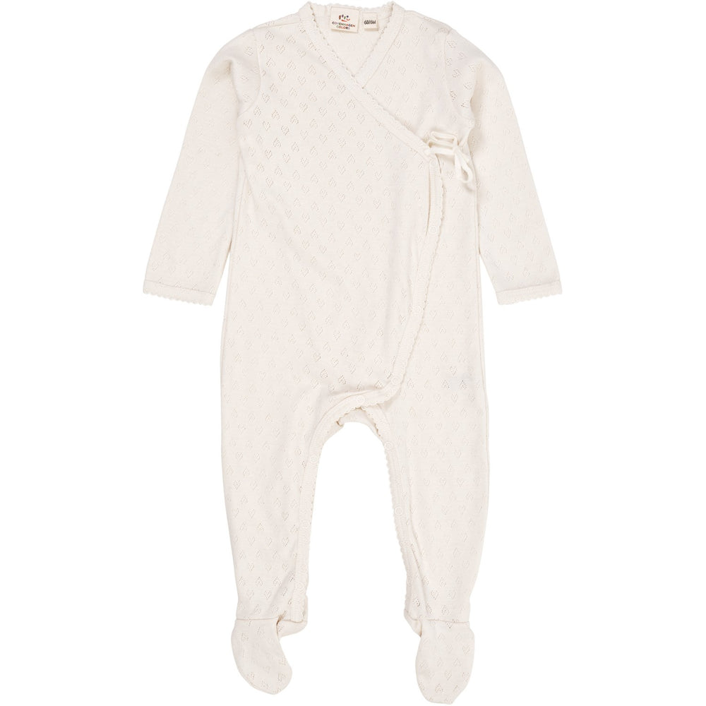 Køb COPENHAGEN COLORS Cream Pointelle Cross-Over Heldragt