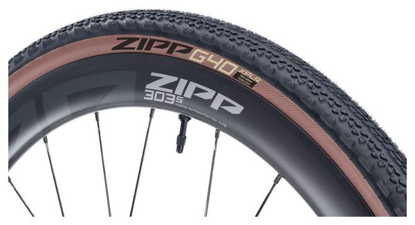 Pneu Gravel Zipp G40 XPLR 700 mm Tubeless Ready Souple Flancs Beiges