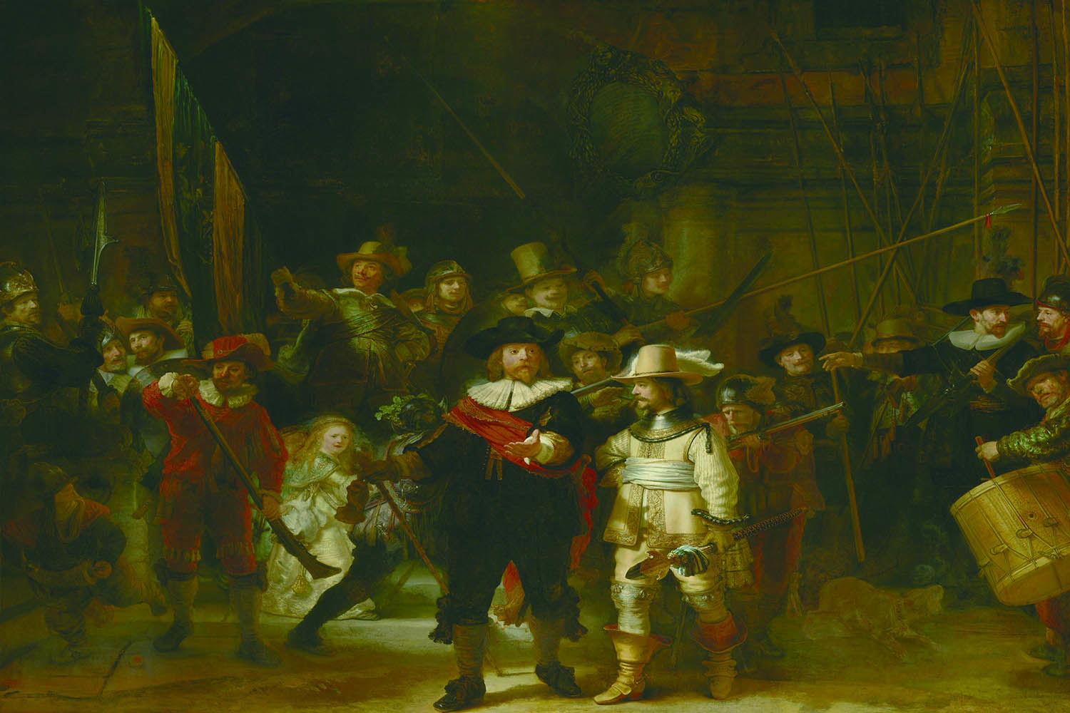 Glasschilderij - De Nachtwacht