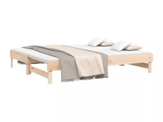 Lit coulissant 2x(90x200) cm Bois de pin massif