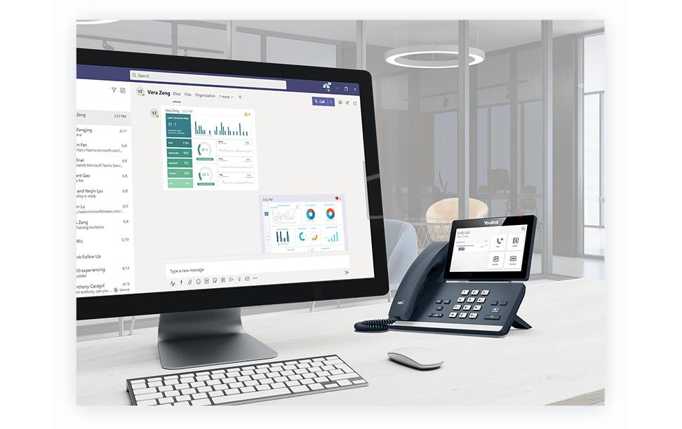 Tischtelefon MP58 Microsoft Teams Grau<br>Intelligentes Business-Tischtelefon für Führungskräfte und Berufstätige