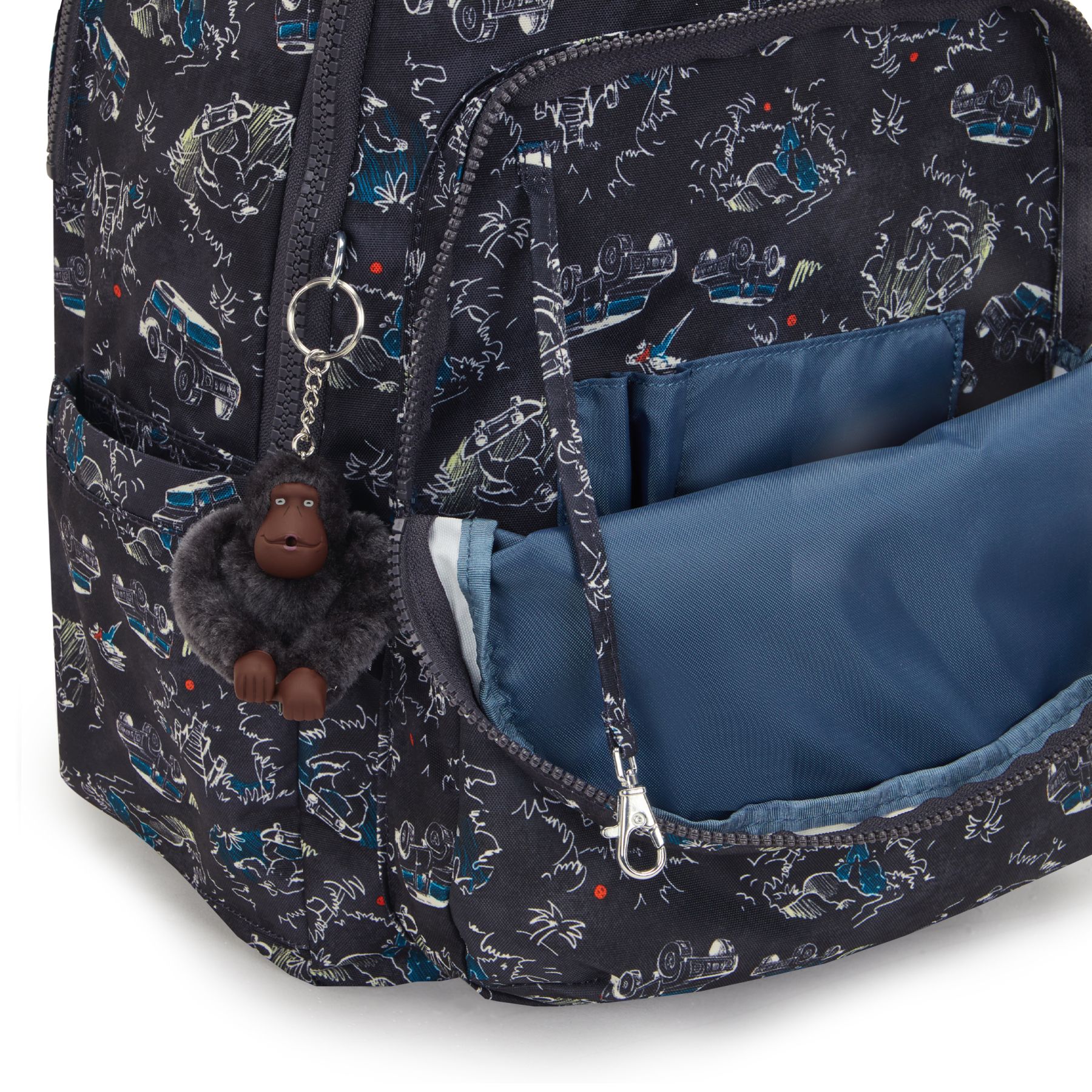 SEOUL COLLEGE Grand sac à dos avec compartiment séparé pour ordinateur portable - Jungle Fun Race