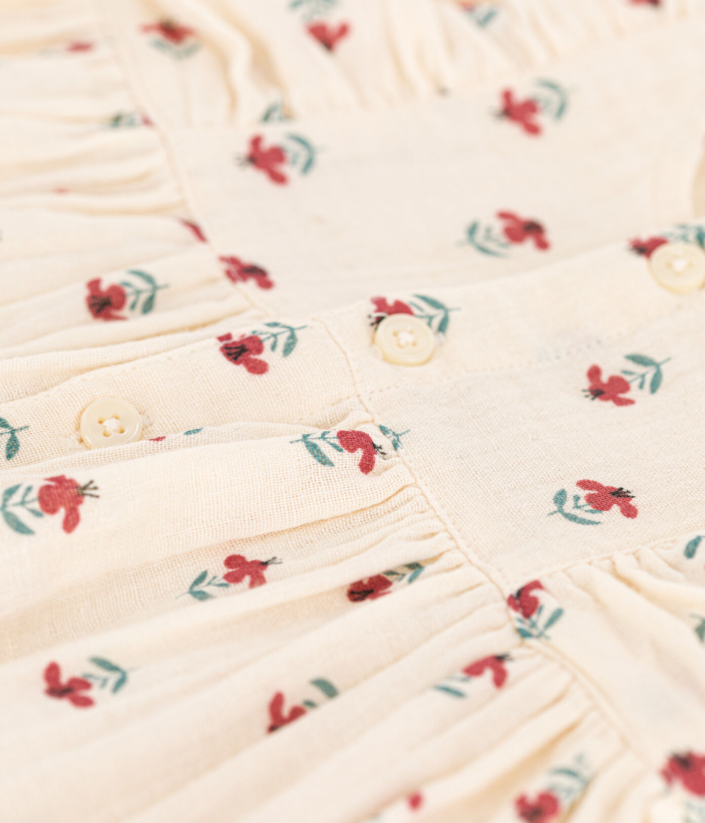 Robe et bloomer imprimés en gaze de coton bébé