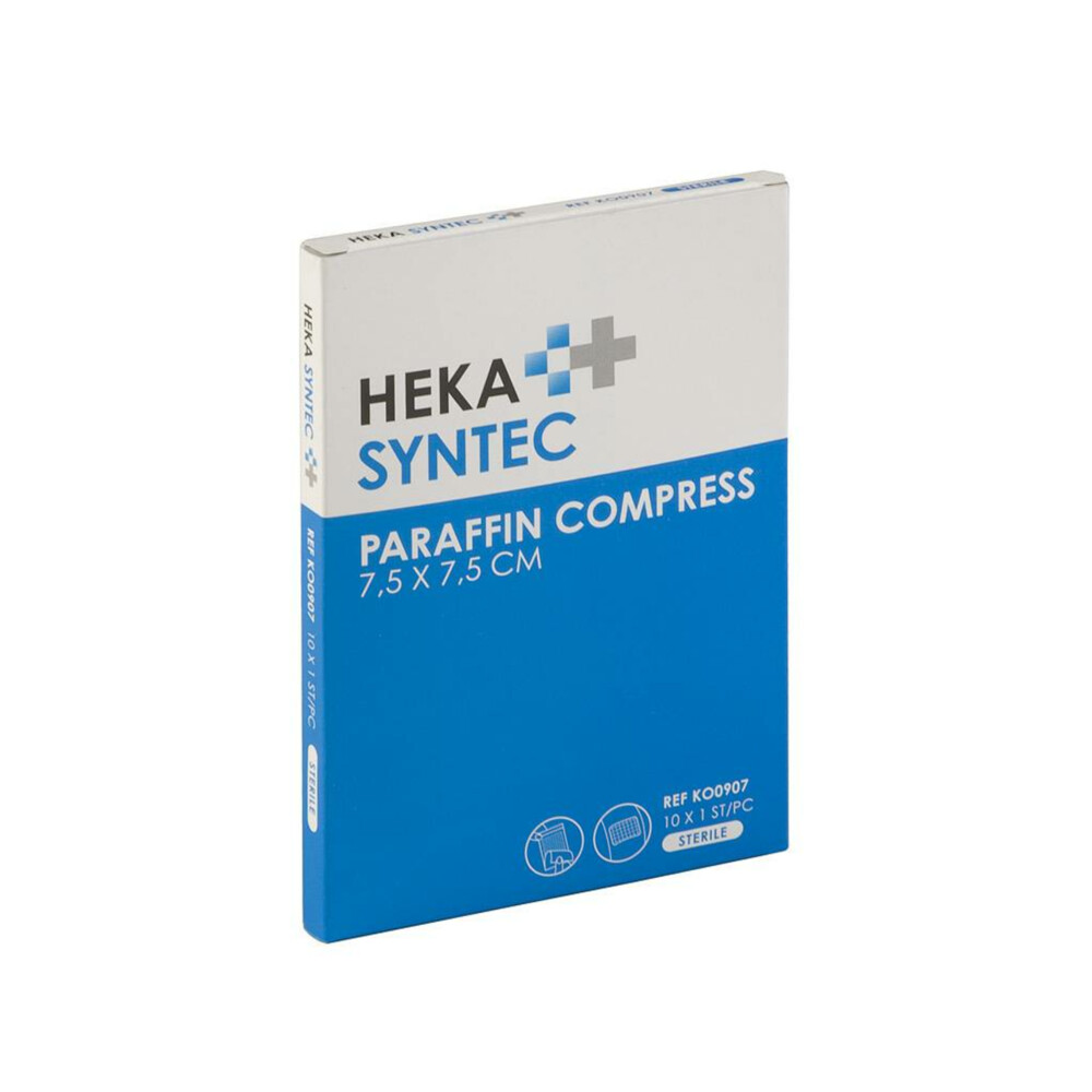 Heka Paraffin Compress 7,5 x 7,5 cm Steriel10 stuks