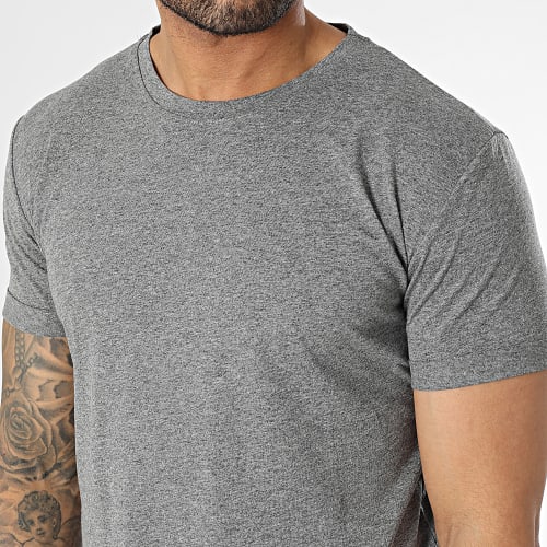 Tee Shirt Oversize Gris Anthracite Chiné
