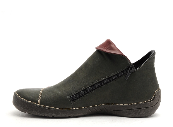 Rieker boots bottine plates femme 72581 kaki