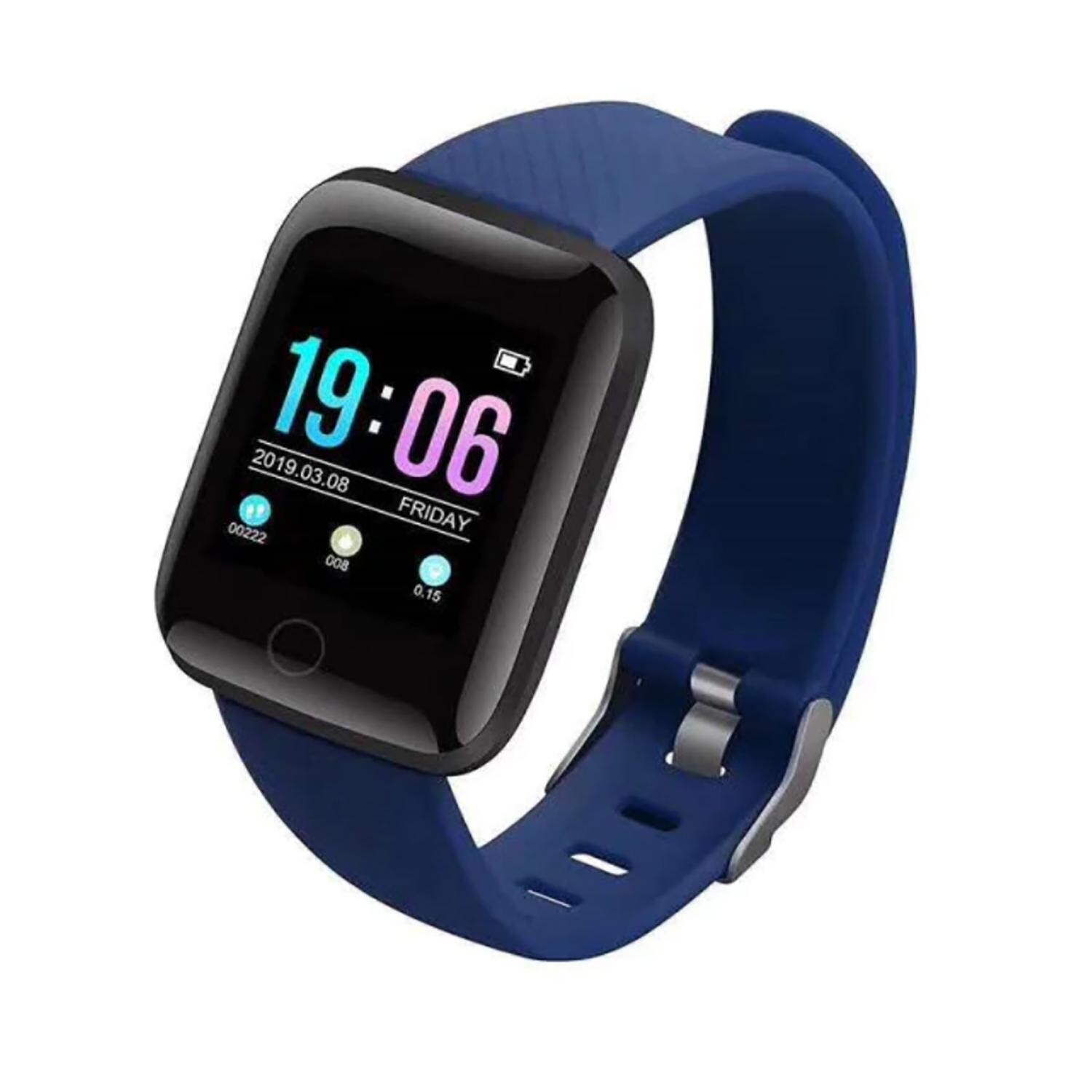 TPFNet Smart Watch / Fitness Tracker IP67 - Silikon Armband - Android & IOS - Rot