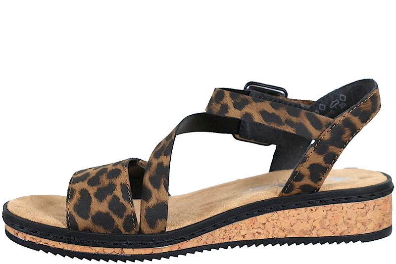 RIEKER SANDAL I LEOPARD PU
