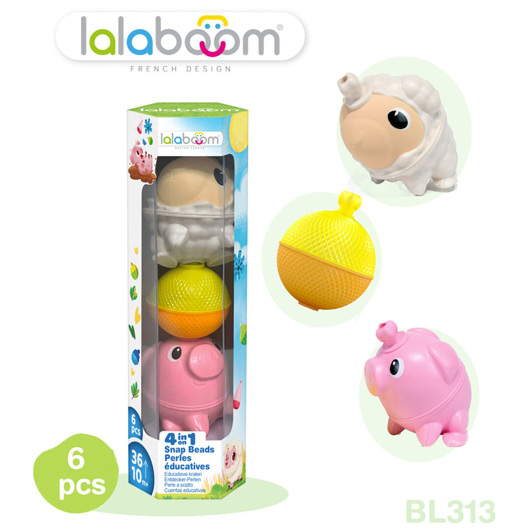 Lalaboom klikkralen schaap en varken - 6st