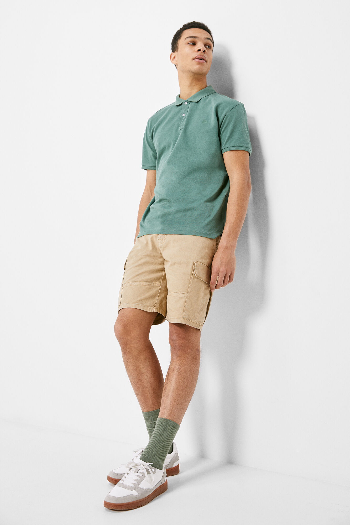 Polo básico piqué slim - verde