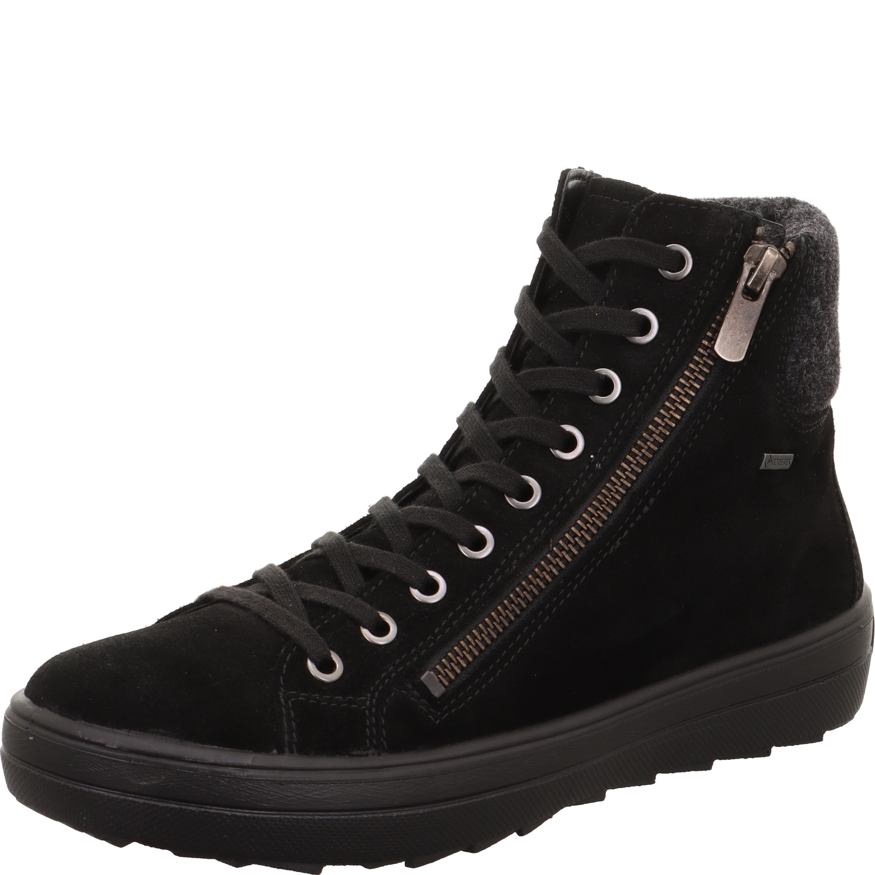 legero MIRA Damen  Sneaker high mit Reißverschluss - Farbe: Schwarz - Größe: 4