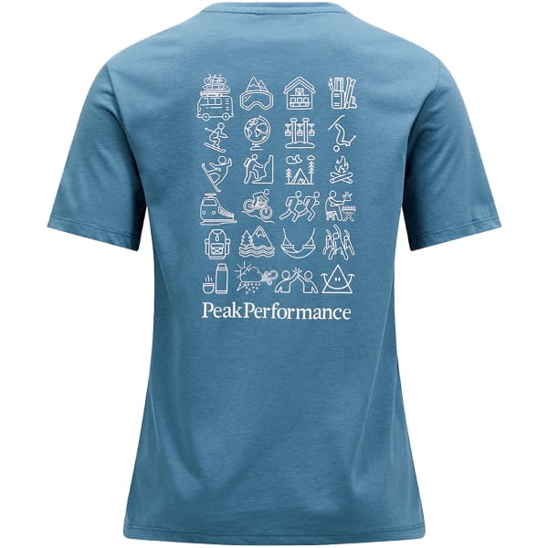 T-shirt randonnée PEAK PERFORMANCE W EXPLORE GRAPHIC TEE HYDRO FRESH