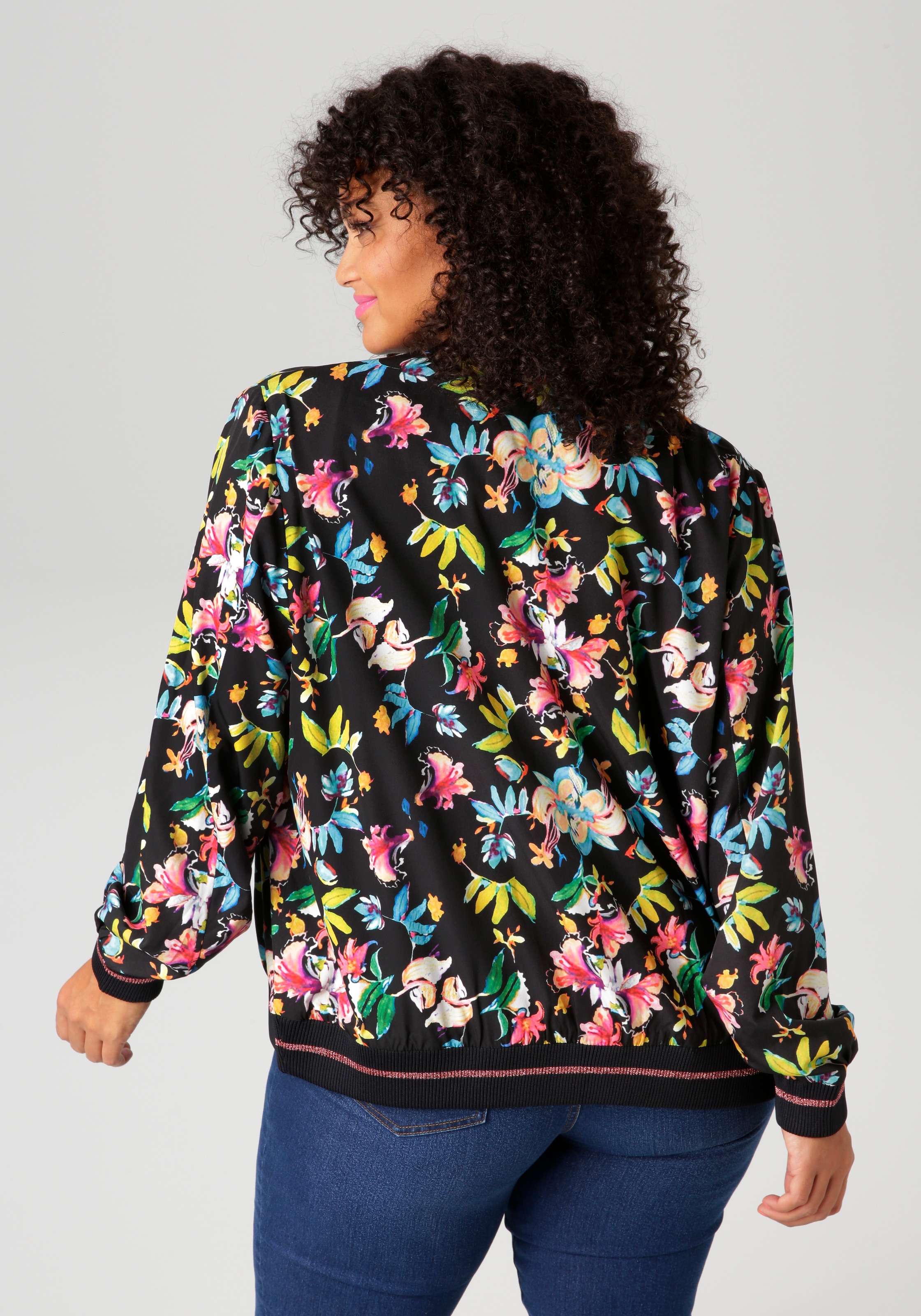 Aniston PLUS Blouson Mit Blumendruck