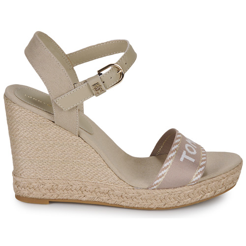 Tommy Hilfiger - SEASONAL WEBBING WEDGE - Beige