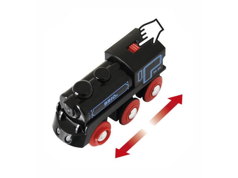 BRIO Eisenbahn Schwarze Akku-Lok mit Mini-USB Akku-Lok, schwarz