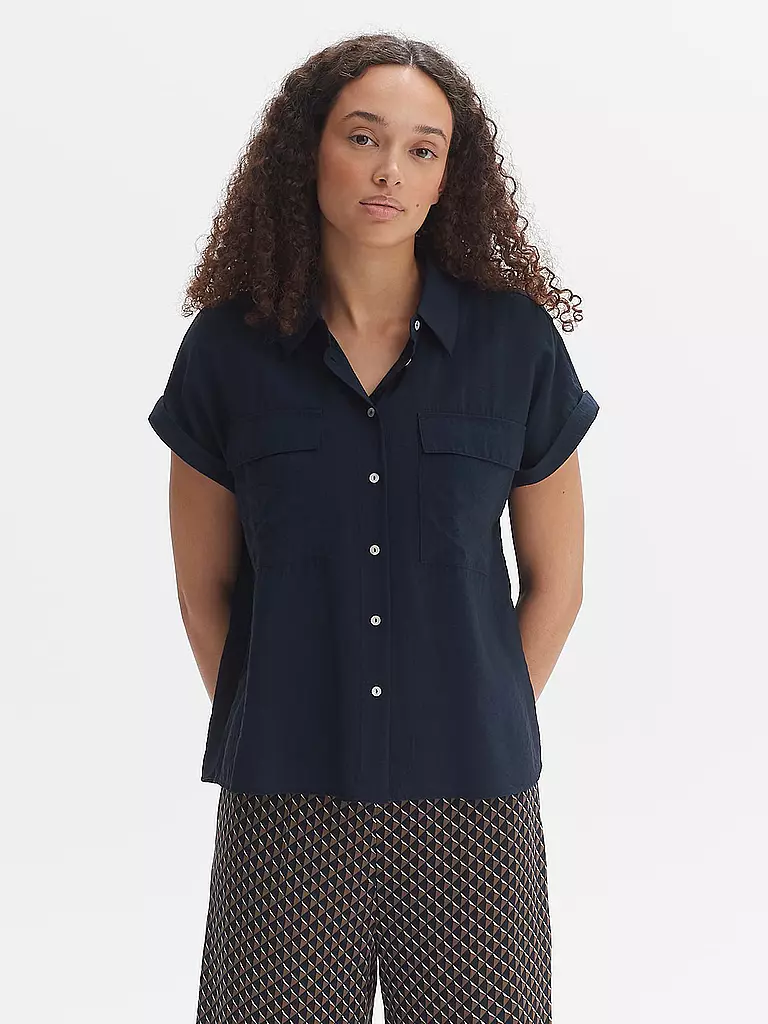 OPUS Bluse FITARA dunkelblau