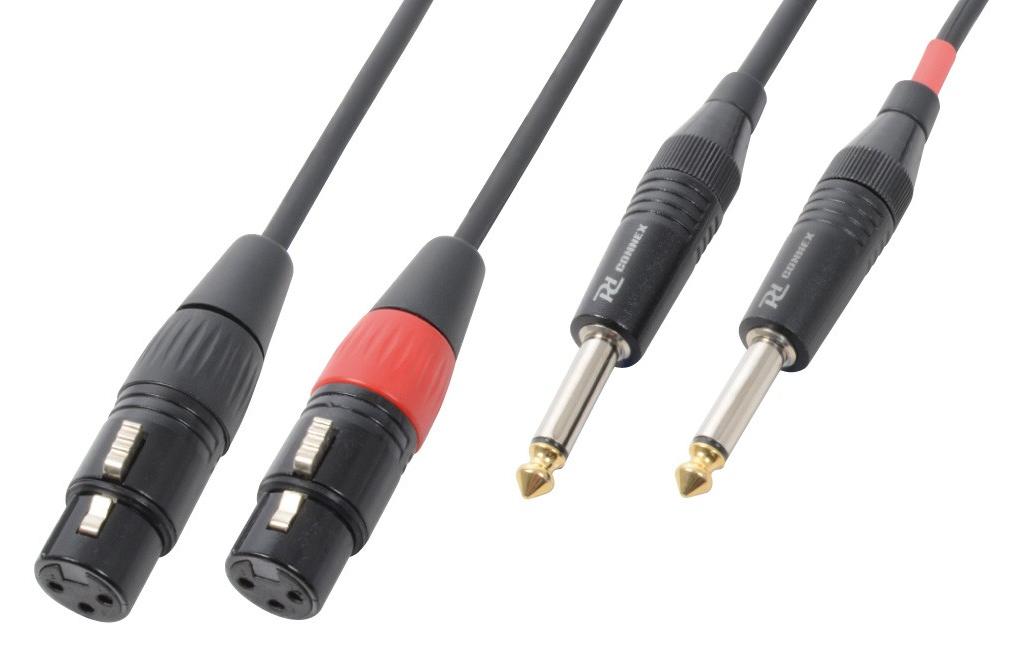 CX62-1 XLR 3 Pole, female - Klinke 6.3 mm, male 1.5 mAudiokabel 2x XLRf - 2x 6.3 Klinke