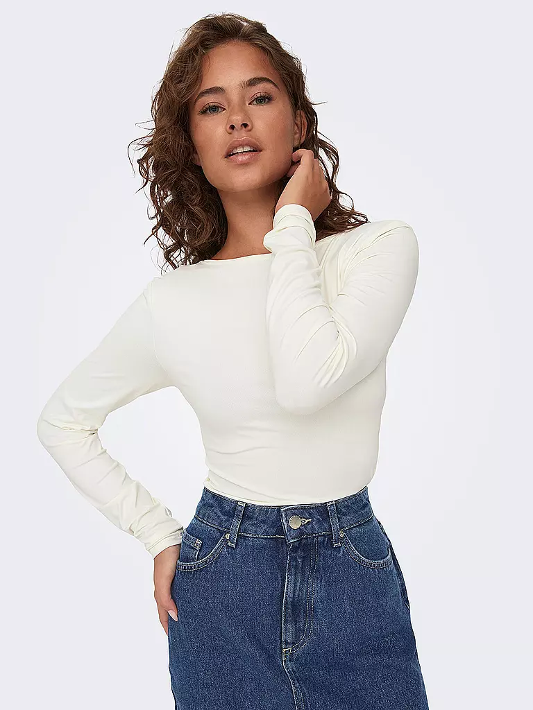 ONLY Langarmshirt ONLEA creme