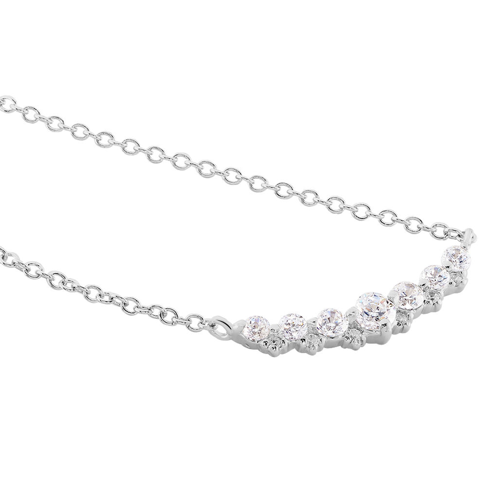 Collier Aliah Argent Blanc Oxyde De Zirconium