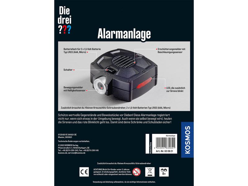 Kosmos Detektivausrüstung Die drei??? Alarmanlage Cooles Gadget für Nachwuchs-Detektive