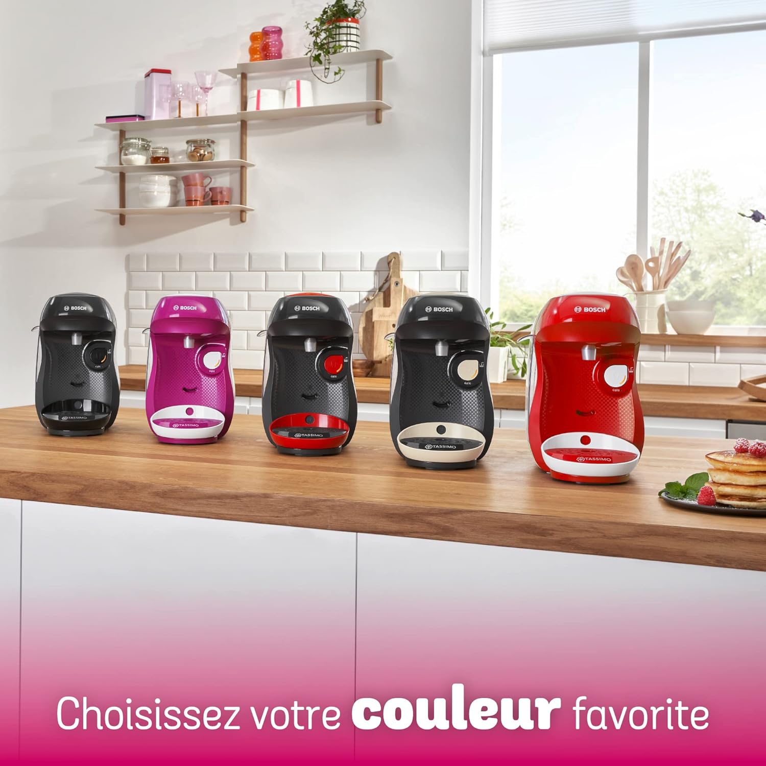 Bosch Tassimo Happy TAS1002 – Machine à café à capsules – Cafetière multi boissons pour plus de 40 boissons – Avec technologie intellibrew – 1400 W – Couleur : Noir