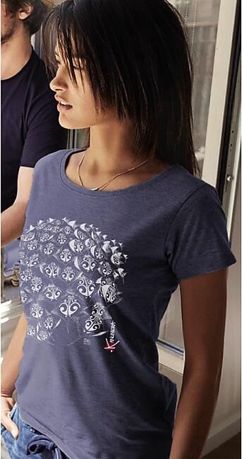 KANUMERA - T-SHIRT CLASSIQUE RAIE MOBULA FEMME