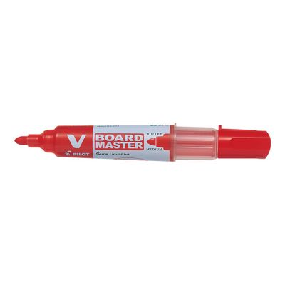 Pilot V BOARD MASTER - Pack de 10 marqueurs effaçables - pointe ogive - rouge