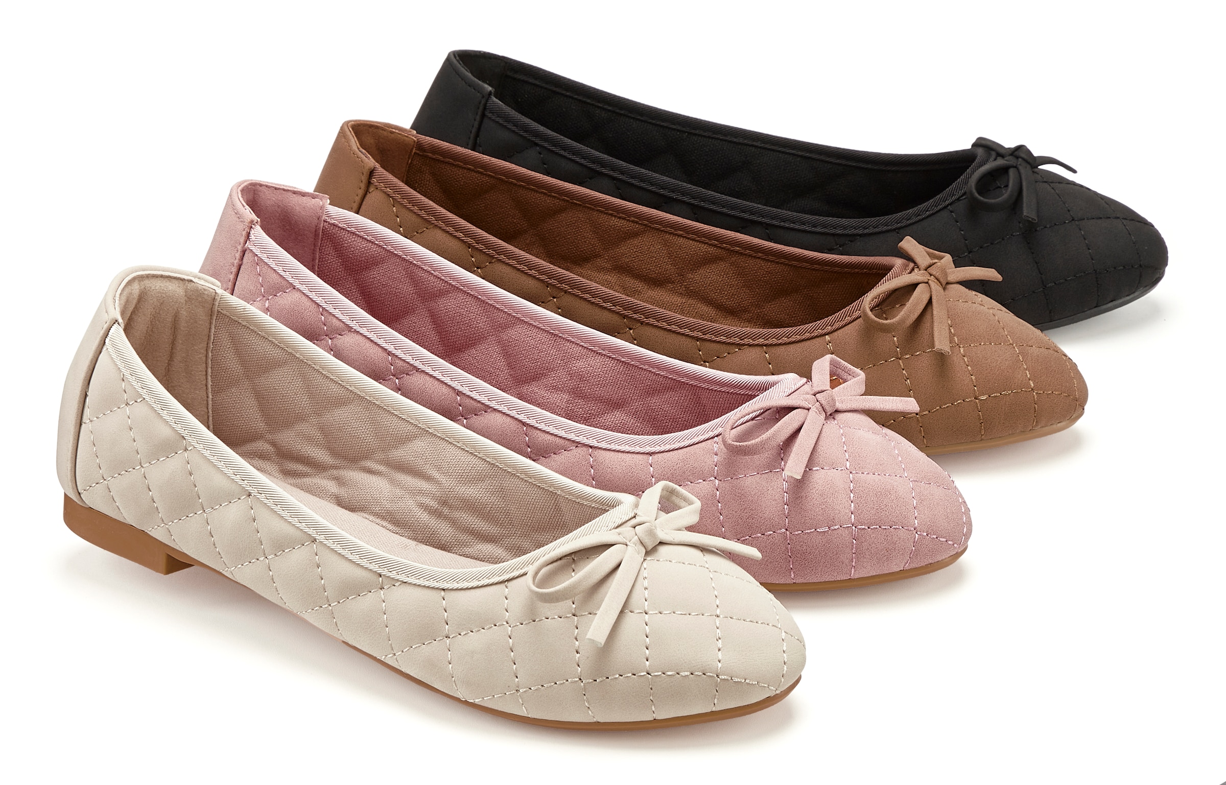 LASCANA Ballerina »Slipper, Schlüpfschuh«  mit Schleifenapplikation VEGAN