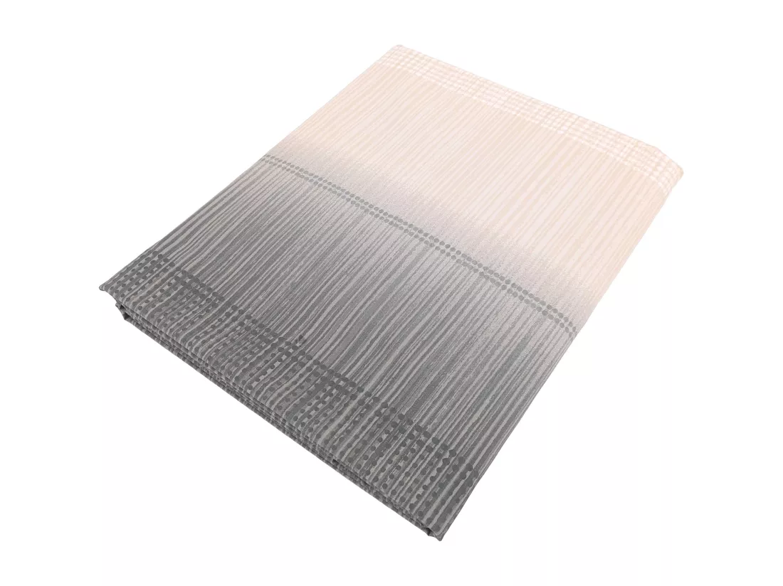 Drap plat 280x325 cm en 100% percale de coton ESTEBAN gris beige