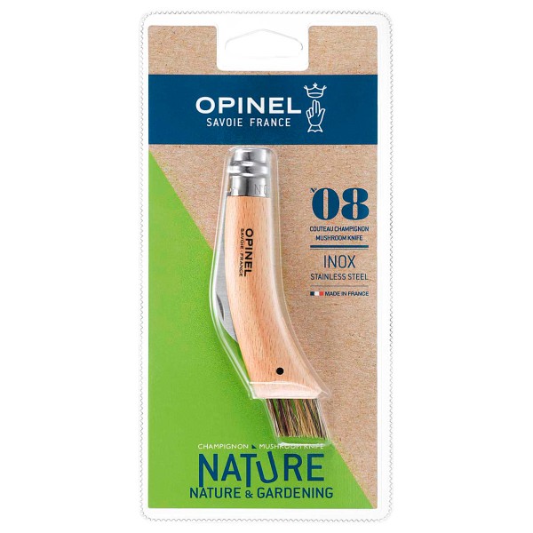 Opinel - Pilzmesser No 08 mit Bürste & Blister - Couteau