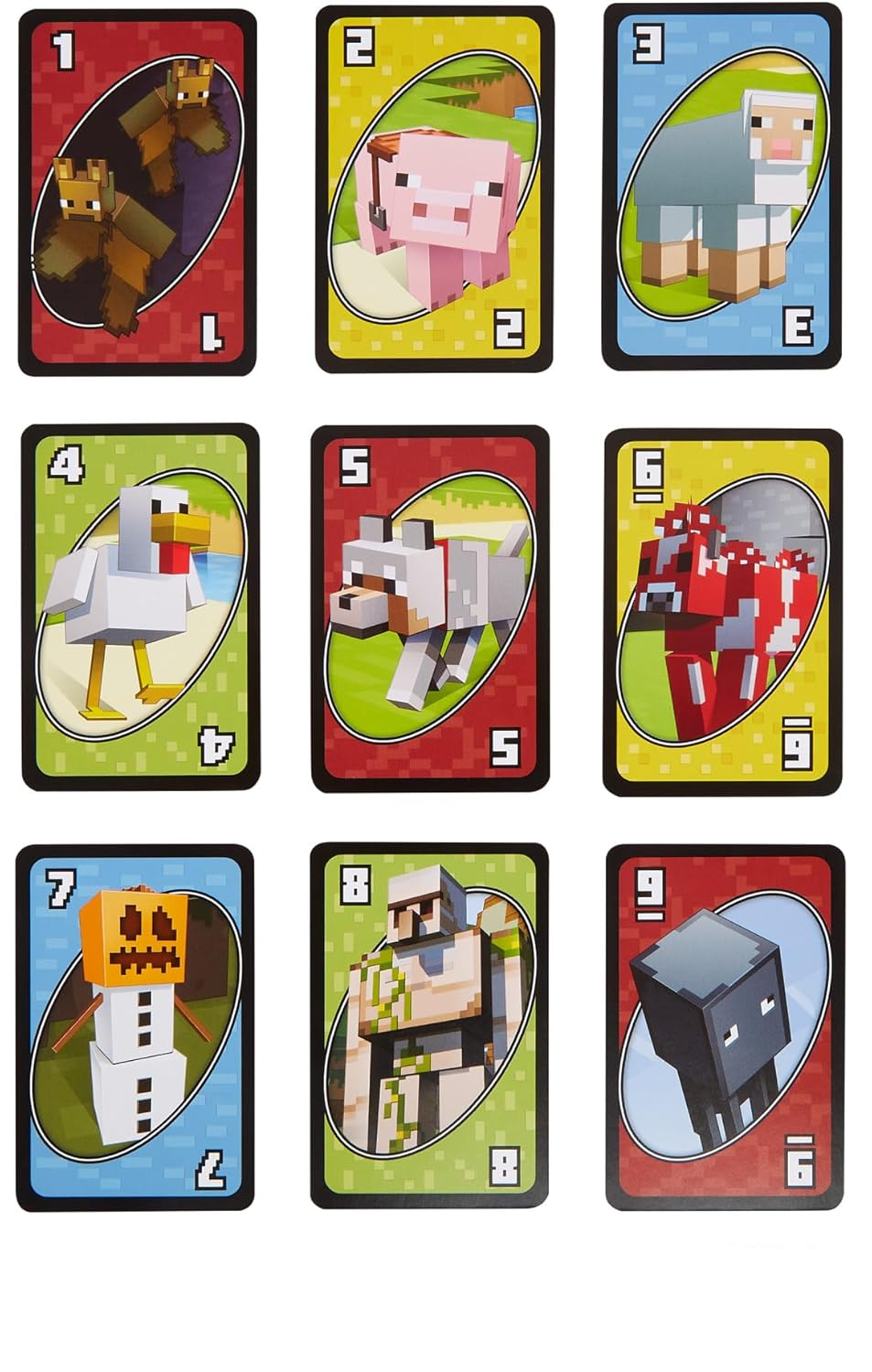 UNO Minecraft Kartenspiel Gesellschaftsspiel für Familien / Kinder (FPD61) Lizenziert