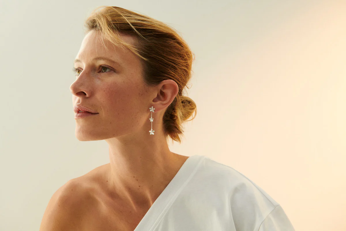 Pernille Corydon  Wild Poppy øreringe - forgyldt