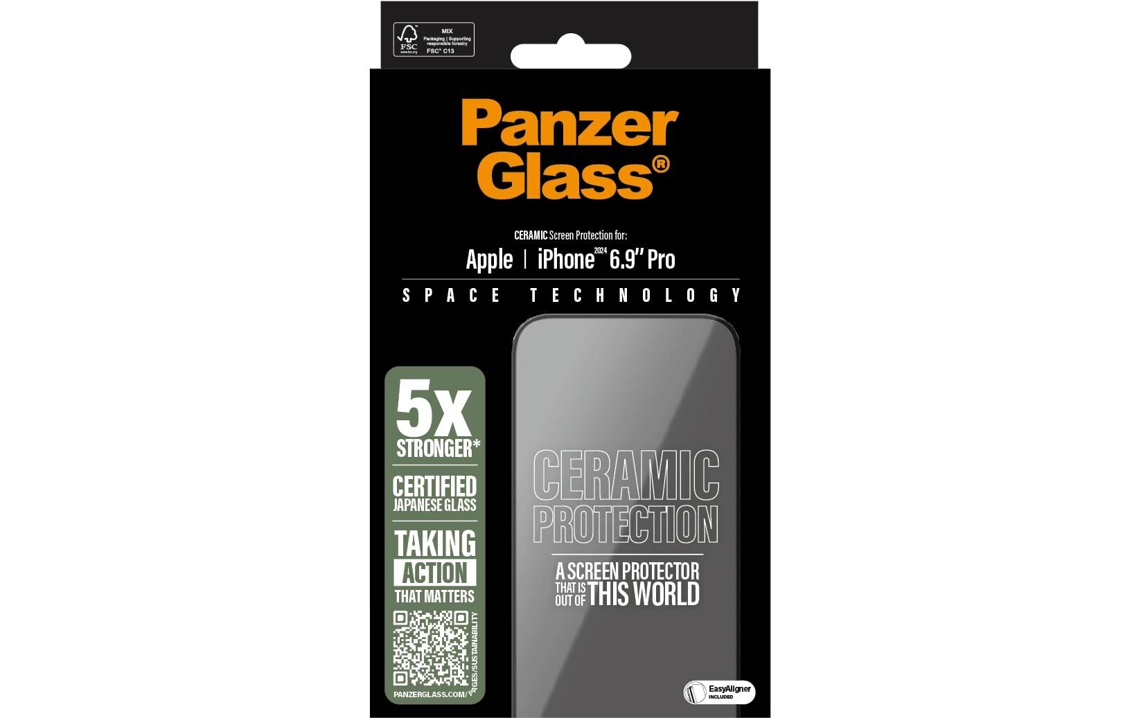Displayschutz Ultra Wide Fit Ceramic iPhone 16 Pro MaxCeramic-Display-Schutzfolie für das Apple iPhone 16 Pro Max