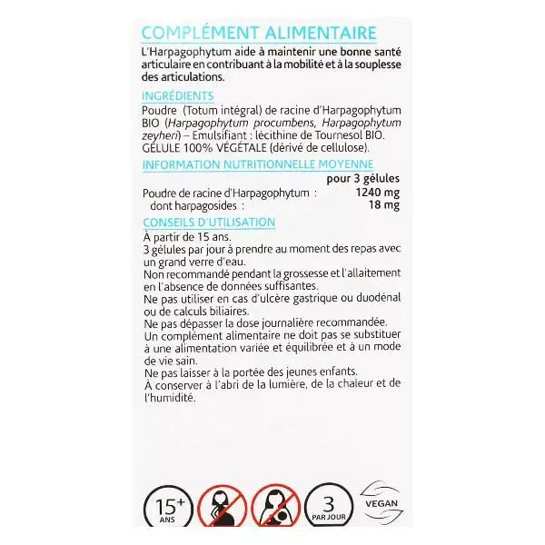 Arkopharma Arkogélules Harpagophytum Bio 150 cápsulas