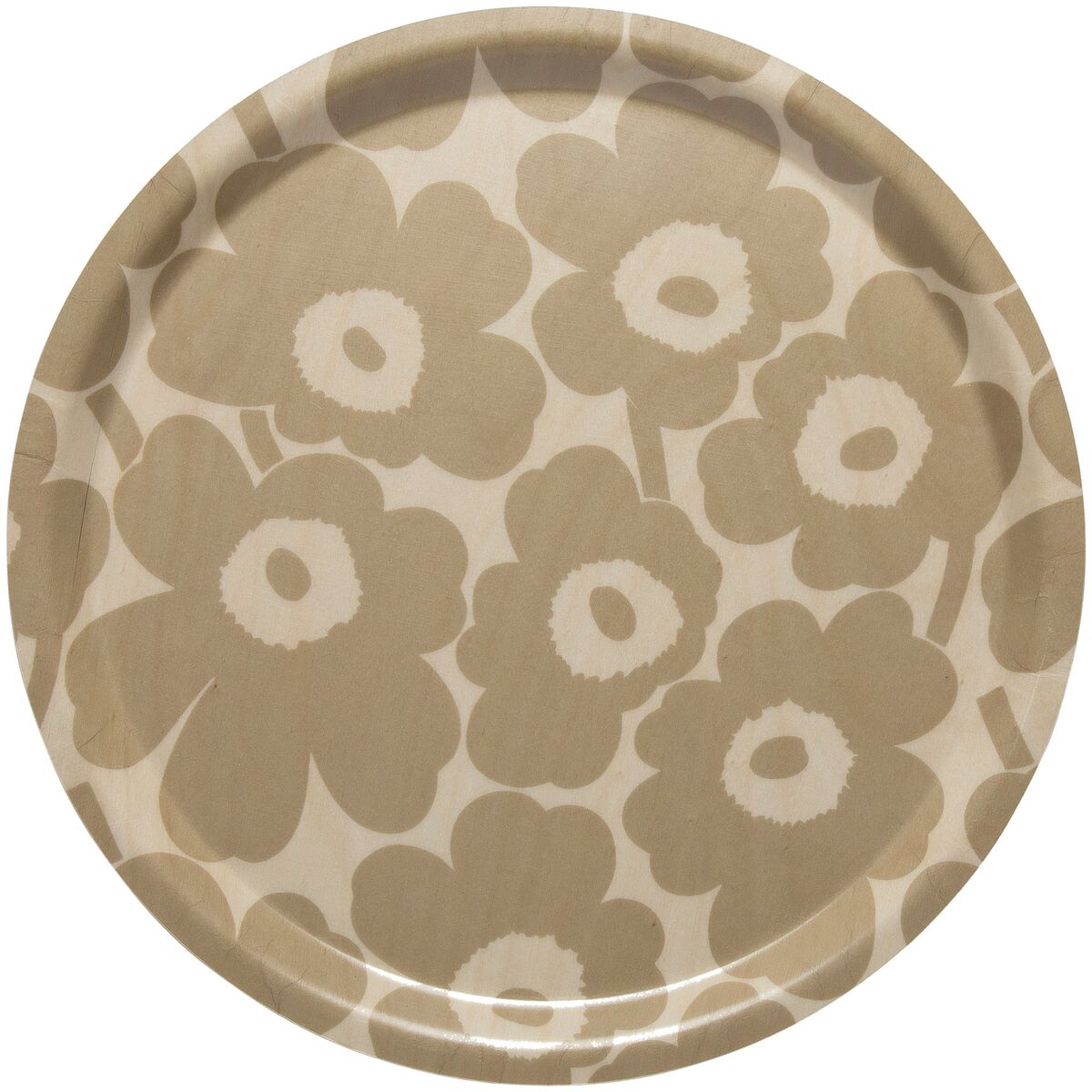 MINI Unikko brett, 31 cm, lys brun/beige