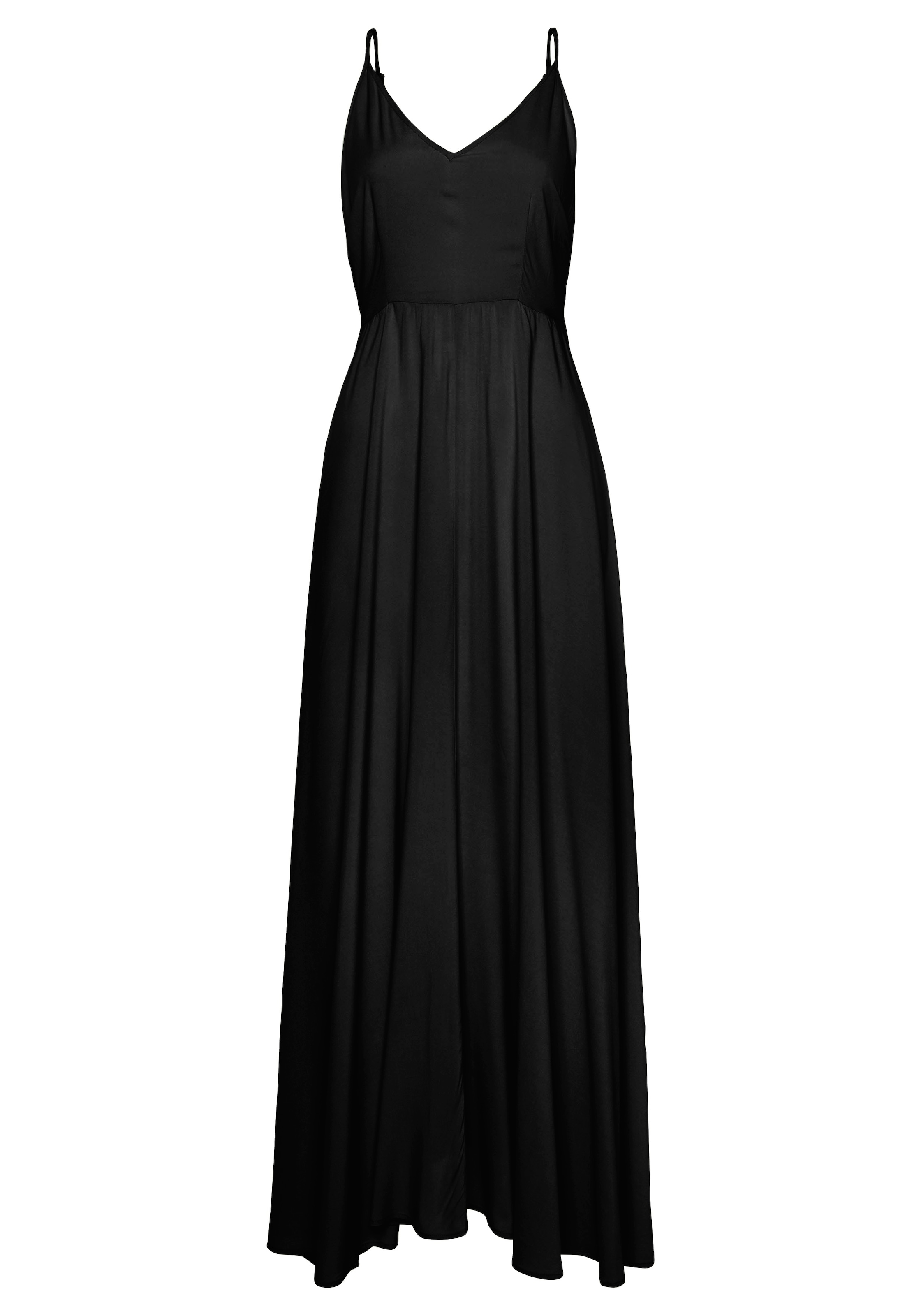 LASCANA Maxikleid aus gewebter Viskose, Cut-Out am Rücken, Sommerkleid