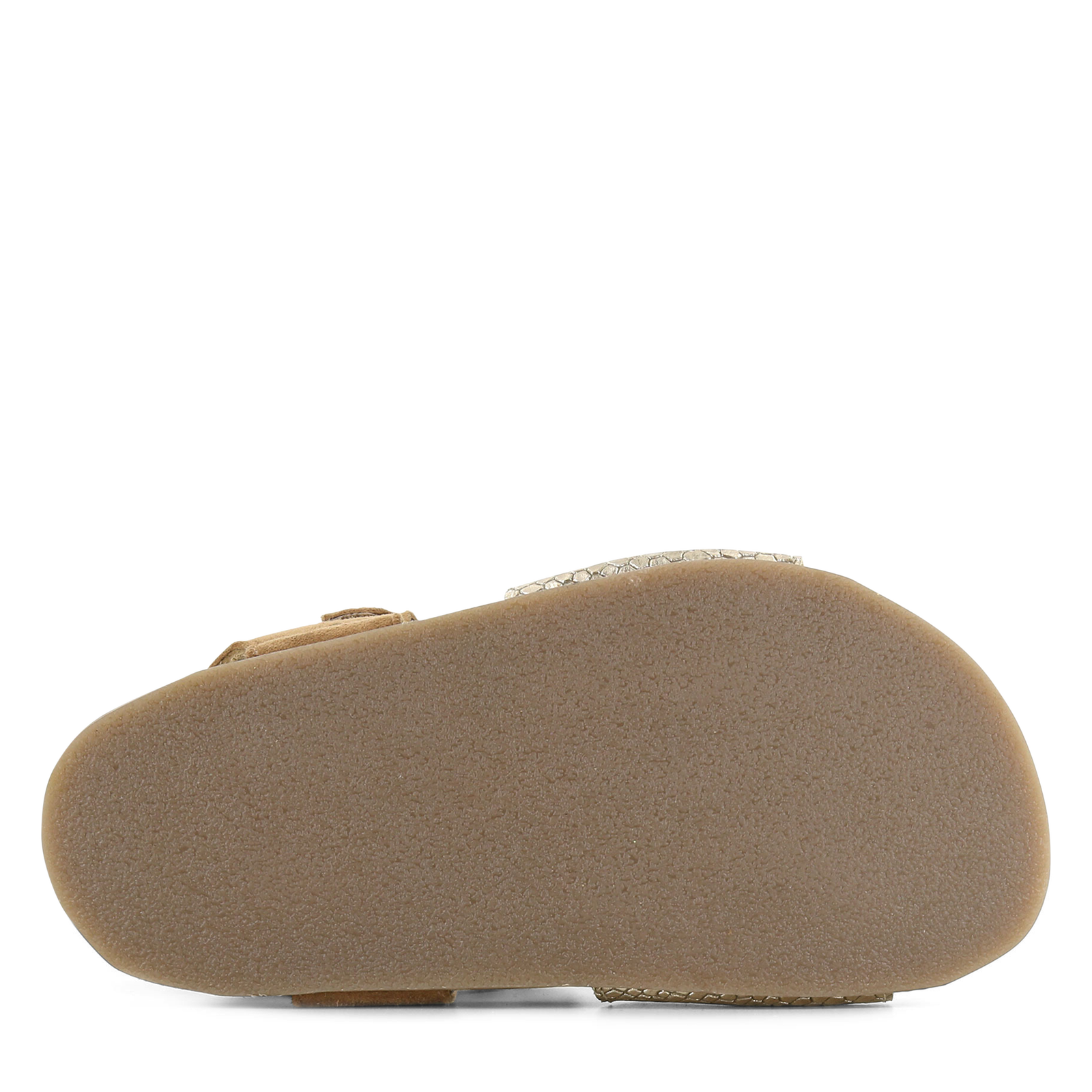 Shoesme cognacfarbene Sandale mit goldenem Riemen