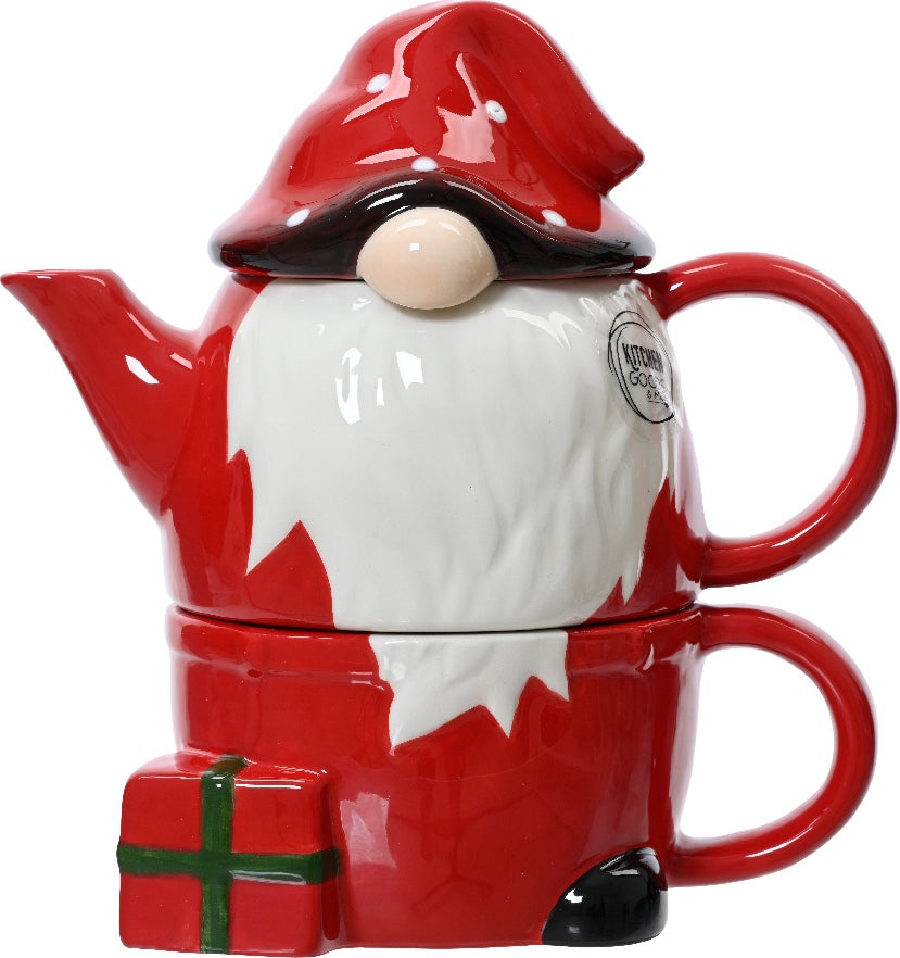 Kitchen Goods & More theeset Santa rood 680 ml 2-delig