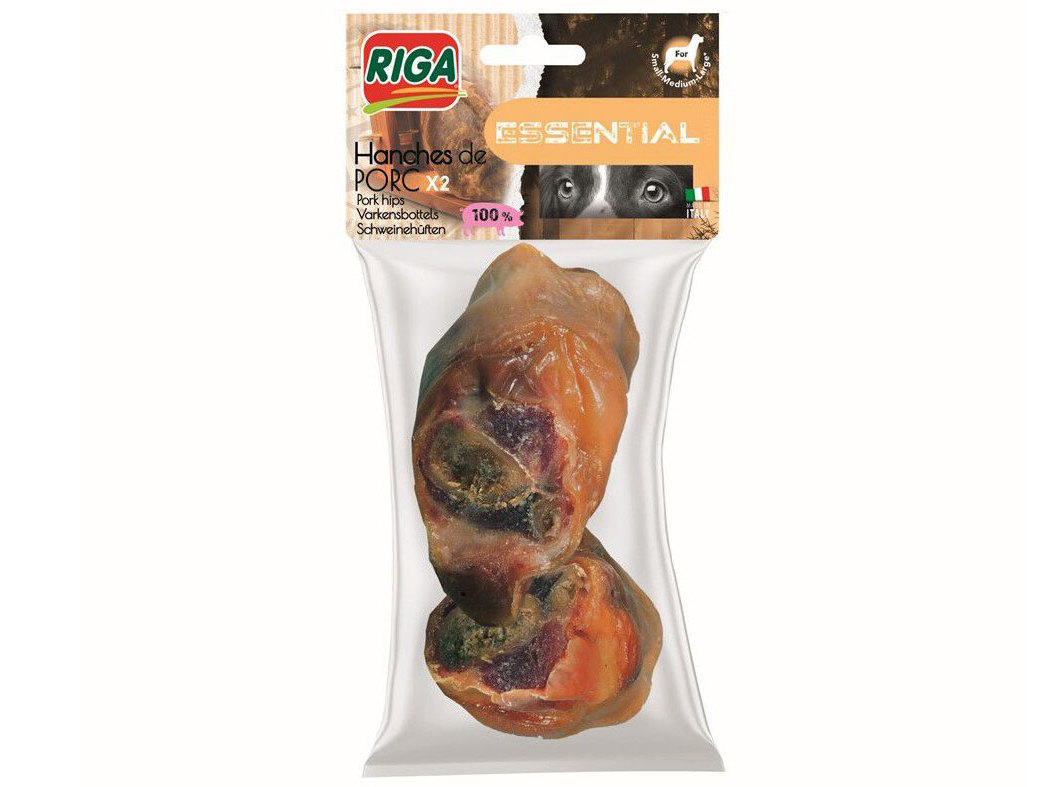 OSSO DE PRESUNTO RIGA ESSENTIAL PERNA PORCO 2 UNIDADES