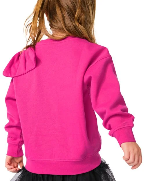 pull fille nœud rose   rose